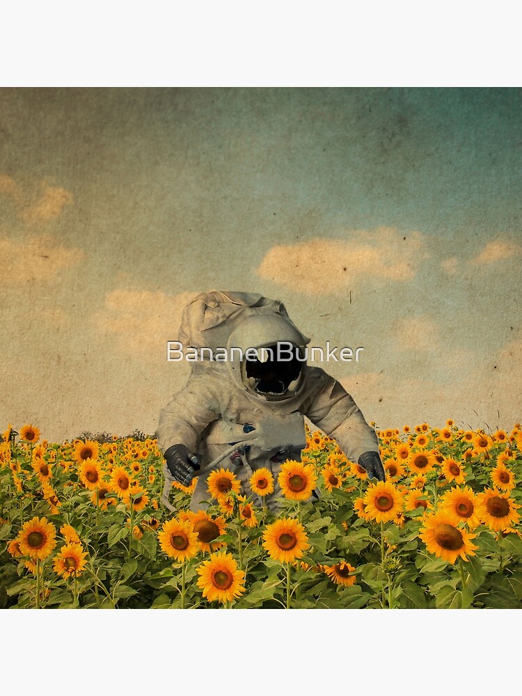 astronaut in a sunflower's field by BananenBunker