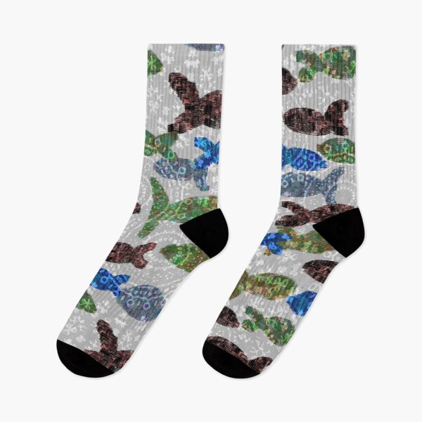 Item preview, Batik Look Tropical Fish Paisley Pattern designed and sold by Michelebuttons.