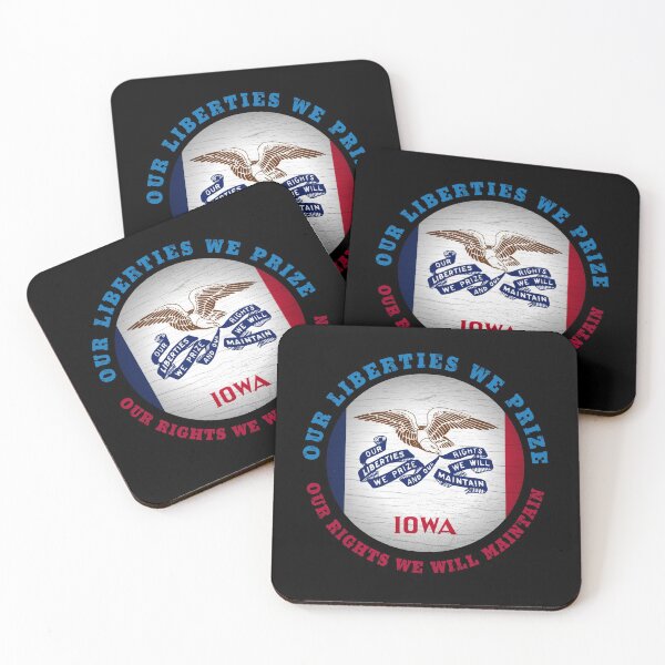 Item preview, IOWA HAWKEYE STATE FLAG designed and sold by Madjack Tees Kiwi SuperStore.