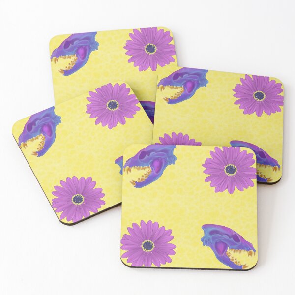 Item preview, Diaphonized Hyena Skull Floral Yellow designed and sold by Ashley Gagnon.