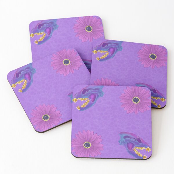 Item preview, Diaphonized Hyena Skull Floral Purple designed and sold by Ashley Gagnon.