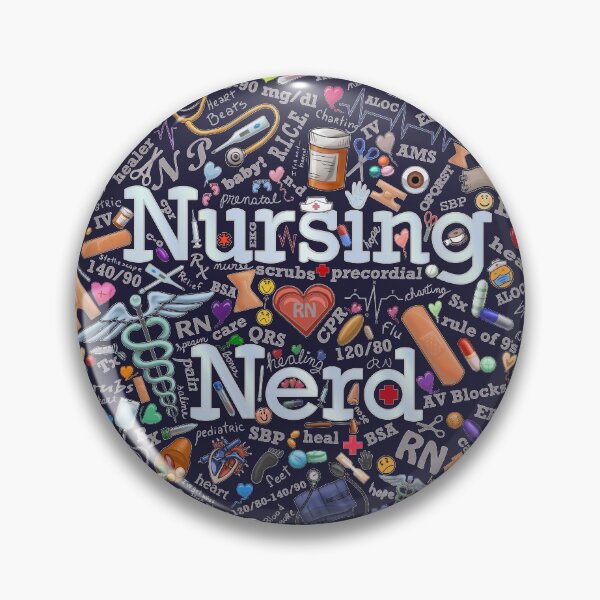 Item preview, Nursing Nerd de BBW (para fondos oscuros) designed and sold by Metallic Visions.