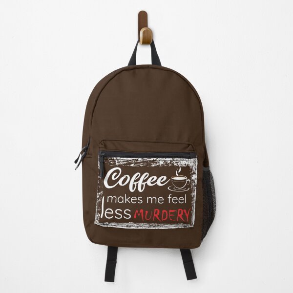 Item preview, coffee makes me feel less murdery - International coffee day - Gifts for coffee lovers - Funny coffee quotes designed and sold by Alice-Elgawi.