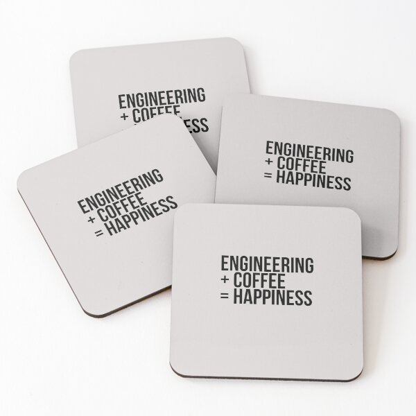 Item preview, Coffee and engineering equals happiness designed and sold by ComedyQuotes.