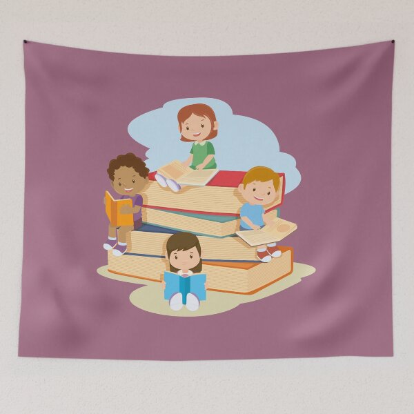 Item preview, Children reading a book designed and sold by Jujuzinha21.