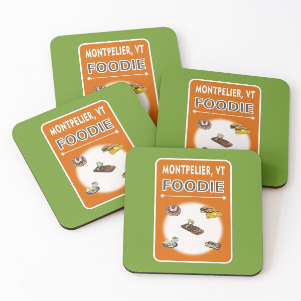 Item preview, Montpelier, Vermont - Foodie Design - Autumn Orange Background designed and sold by ThisNThatImages.