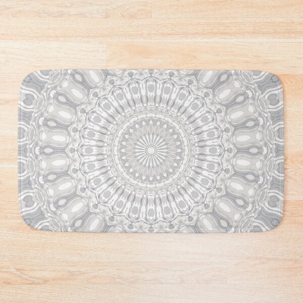 Item preview, Gray Taupe and White Mandala designed and sold by Kelly Dietrich Mandala & Fractal Art.