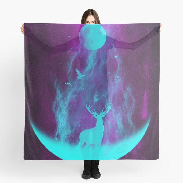Enlightened Forest: Neon Deer Scarf