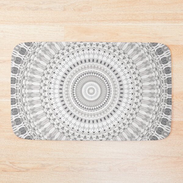 Item preview, Synergy Mandala in Gray and Beige designed and sold by Kelly Dietrich Mandalas & Colorful Patterns.