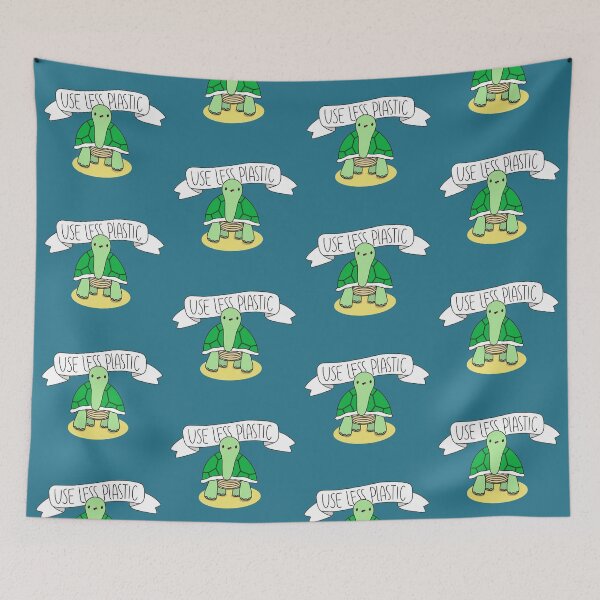 Item preview, Kawaii Turtle Use Less Plastic  designed and sold by SofiaSava01.