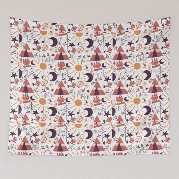 Item preview, Pink and Purple Campsite  designed and sold by Alisha Watercolors.