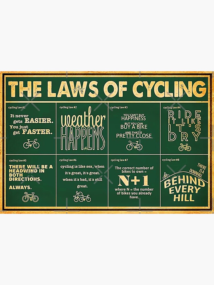 Discover The Laws Of Cycling Premium Matte Vertical Poster