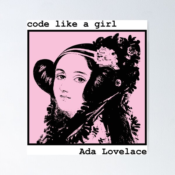 Item preview, Code like a girl - Ada Lovelace designed and sold by nanarts.