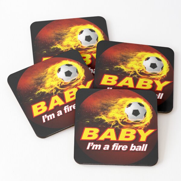 Item preview, Baby I'm a fire ball, soccer, foot ball designed and sold by SueKnox.