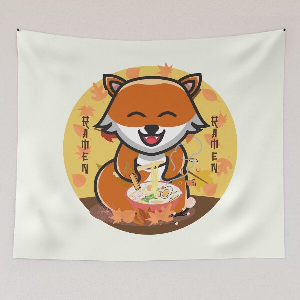 Item preview, Fox Leaves Ramen - Cut Fox Think Ramen. Fantastic Mr Fox Classic !! designed and sold by SoffyLee586.
