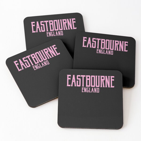 Item preview, Eastbourne England Vintage Text Pink Print  designed and sold by sheilase.