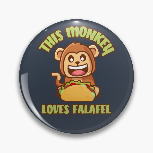 Item preview, This Monkey Loves Falafel designed and sold by Chubuter.