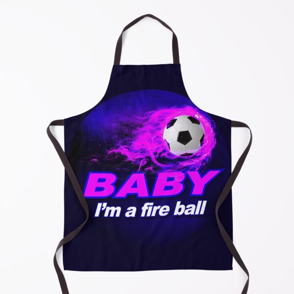 Item preview, Pink and blue Baby I'm a fire ball, soccer, foot ball designed and sold by SueKnox.