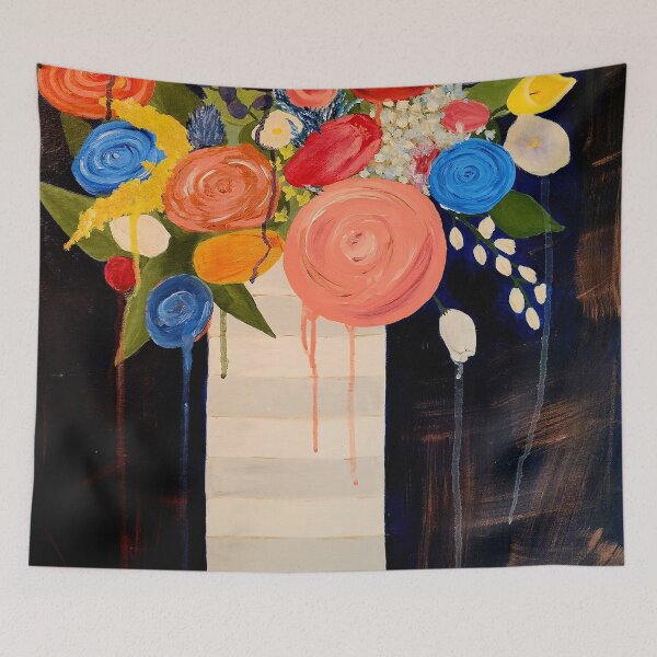 Item preview, colorful artistic abstract flowers designed and sold by Art-Apart.