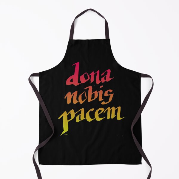 Item preview, Dona Nobis Pacem, Peace Prayer Hand Lettered Red and Gold designed and sold by MaryKunzGoldman.