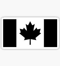 A Black Canadian Flag Version Sticker