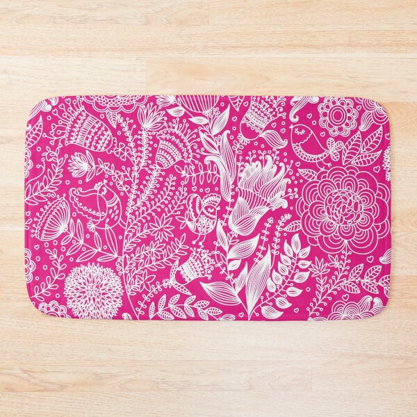 Item preview, Elaborate Floral on Bright Pink  Background designed and sold by pugmom4.