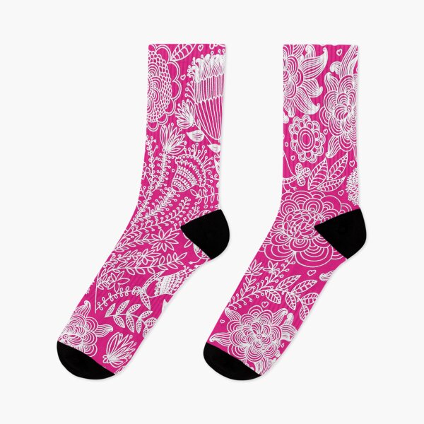 Item preview, Elaborate Floral on Bright Pink  Background designed and sold by pugmom4.