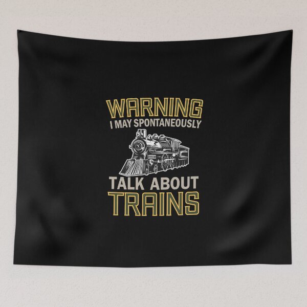 Item preview, Warning I May Spontaneously Talk About Trains: Funny Train Lovers, Train, Railroad, Locomotive, Train Engineer Gift, Vintage Gift designed and sold by Simoakn.
