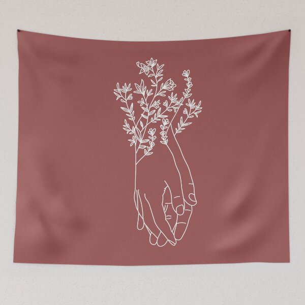 Item preview, Floral Holding Hands Outline | Praying Hands Outline designed and sold by SoulmaTee-2021.