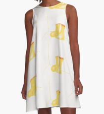 Yellow Rain Boots A-Line Dress