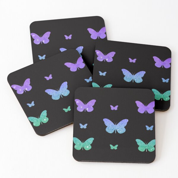 Item preview, Purple Teal Ombre Faux Glitter Butterflies designed and sold by Felicity-K.