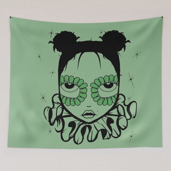 Item preview, Clown girl - Green designed and sold by Celeste Guzman.
