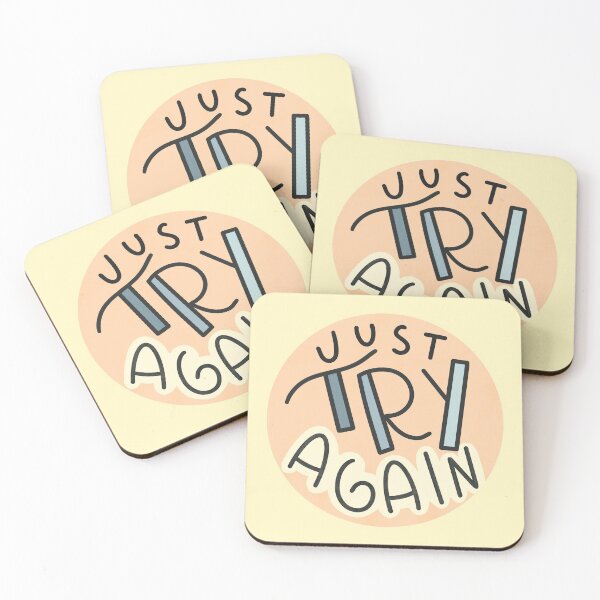 Item preview, Just Try Again Motivational Quote designed and sold by SofiaSava01.