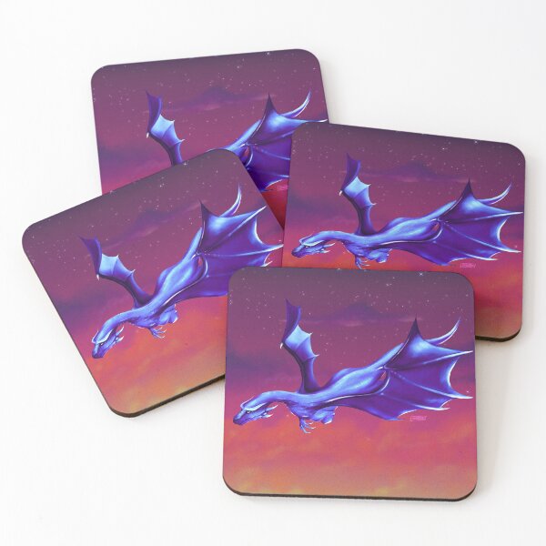 Item preview, Blue Dragon over a Burning Sky designed and sold by Leanore.