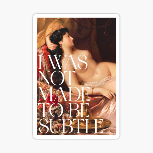 Item preview, I Was Not Made To Be Subtle | Vintage Feminist Typography Art designed and sold by Printed Delights Co..