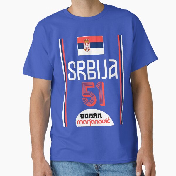 Aperçu de l'œuvre Boban Marjanovic Retro Serbie Euro Basketball Fan Art créée et vendue par acquiesce13.