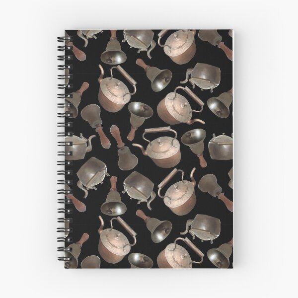 Item preview, Antique Bells and Copper Kettles on Black designed and sold by Art in My Loft.