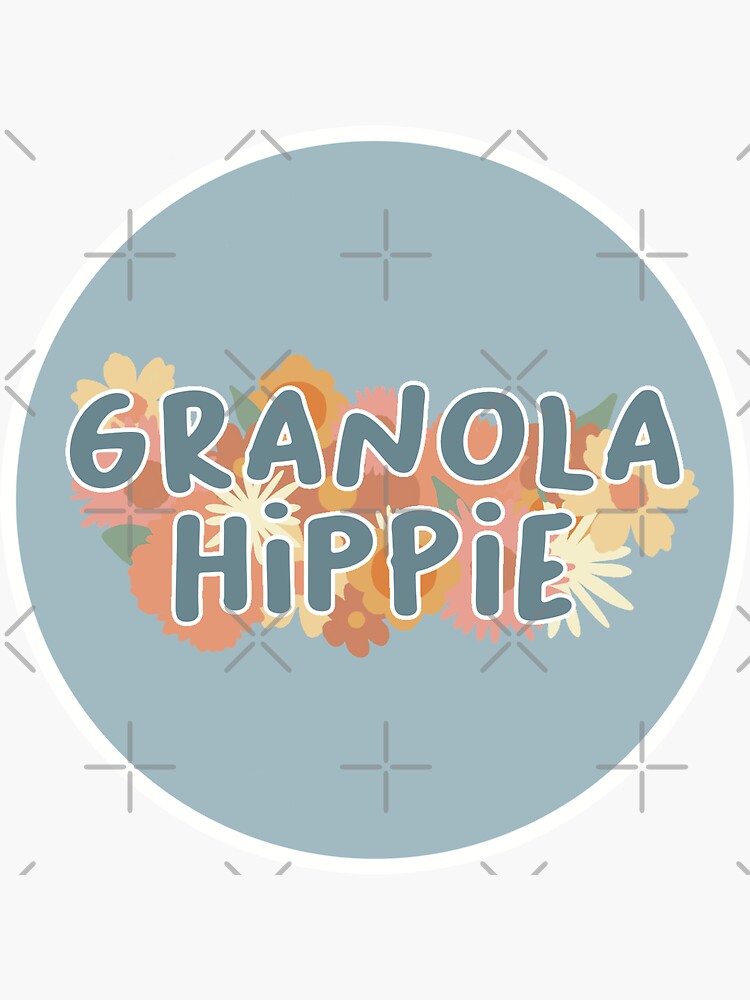 "Granola hippie flower quote" Sticker for Sale by itsabbydoodles