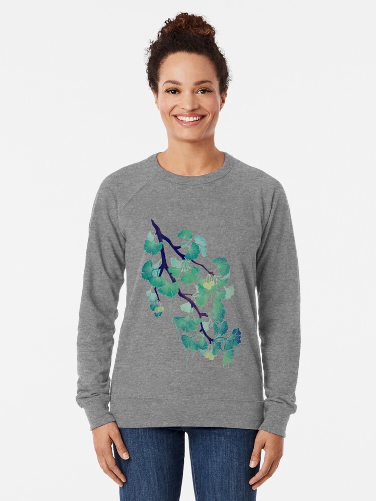 Alternate view of O Ginkgo (in Green) Lightweight Sweatshirt
