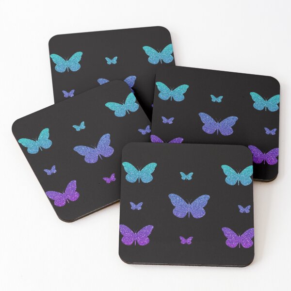 Item preview, Purple Teal Ombre Faux Glitter Butterflies designed and sold by Felicity-K.