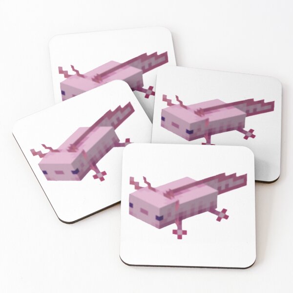 Item preview, axolotl de minecraft rosa designed and sold by isabellebee.
