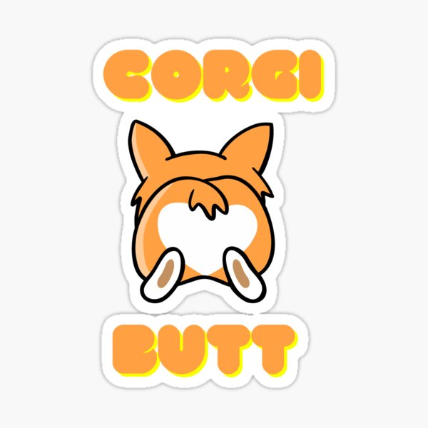 Stickers sur le thème Fesses Corgi