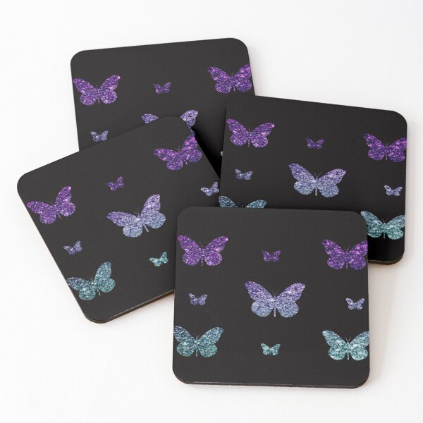 Item preview, Deep Purple Teal Ombre Faux Glitter Butterflies designed and sold by Felicity-K.