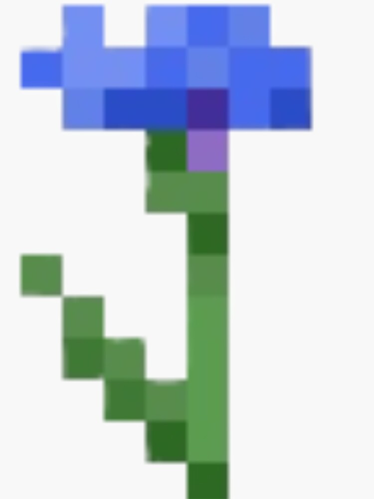 "minecraft cornflower " Sticker for Sale by isabellebee Redbubble