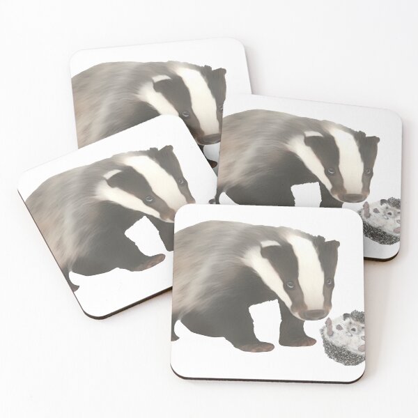 Item preview, Badger and hedgehog designed and sold by NikkiBear67.