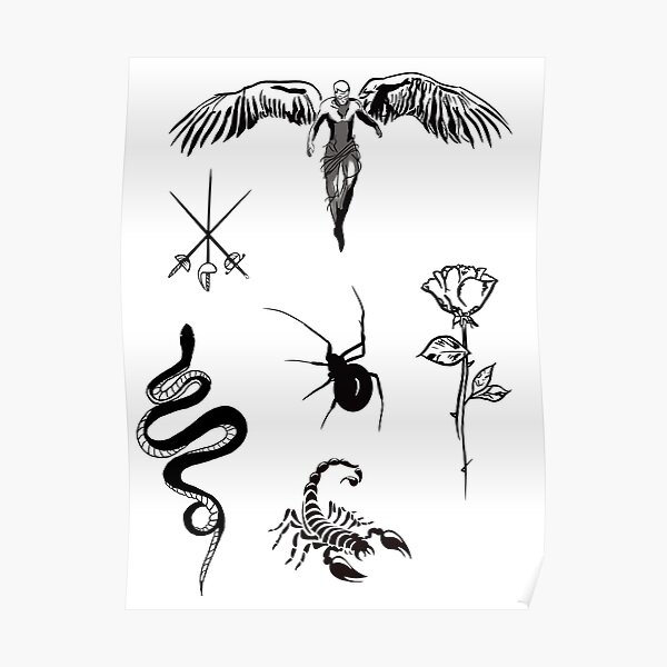 Vinnie Hacker Tattoos Posters | Redbubble