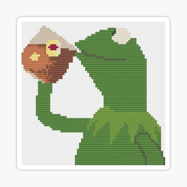 "Animated perler bead Kermit " Sticker for Sale by