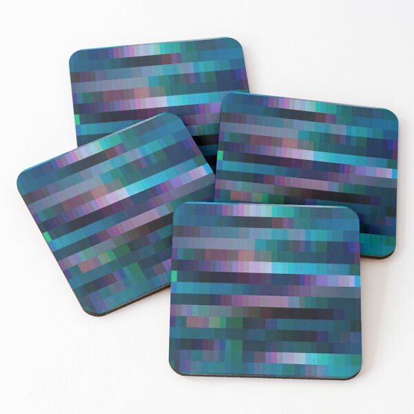 Item preview, Geometric square blue tones pattern design designed and sold by Cyber-Spider.