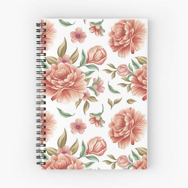 Item preview, Detailed floral pattern in peach tones designed and sold by lakshitha99.