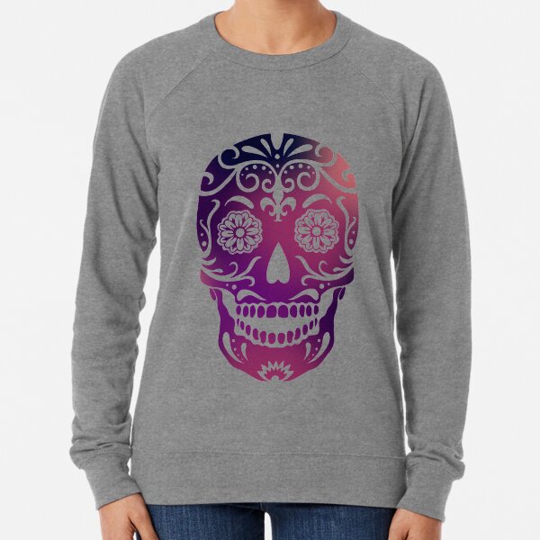 Plum sugar skull Lightweight Sweatshirt